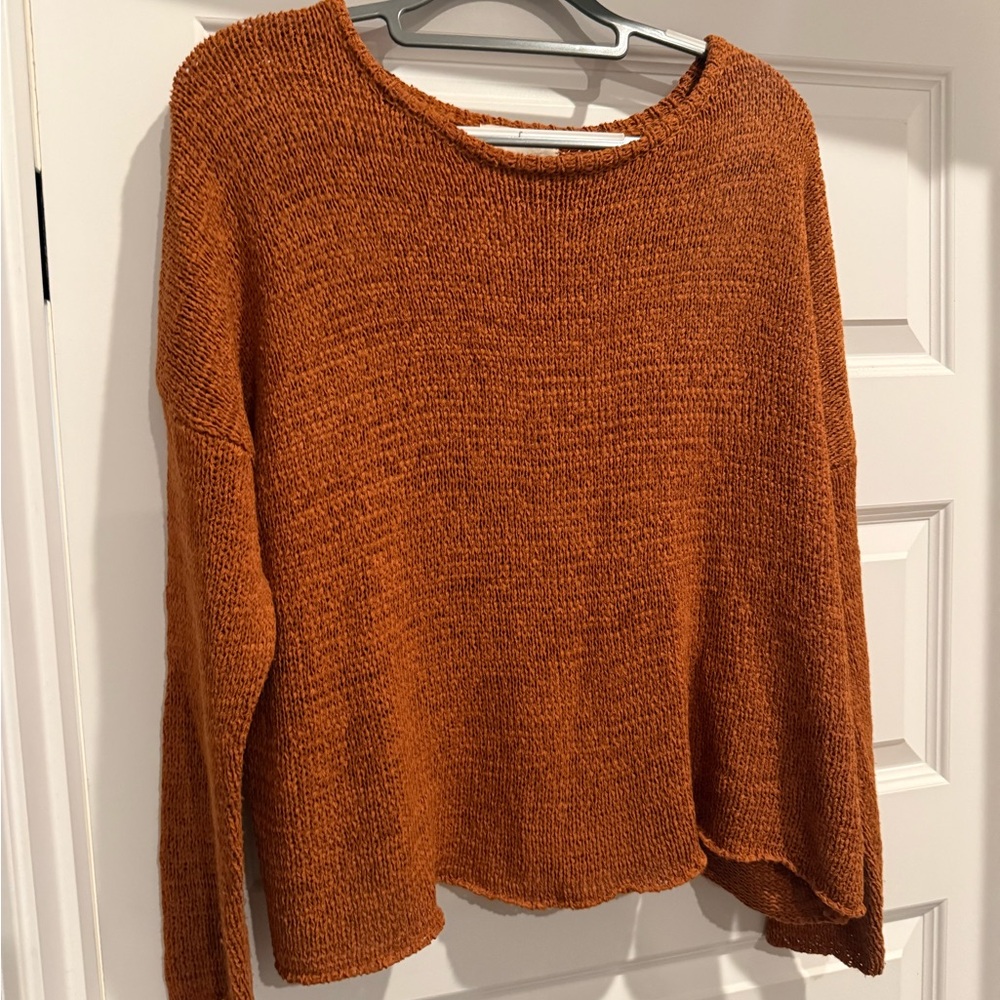 Together Women's Burnt Orange Crew Neck Sweater